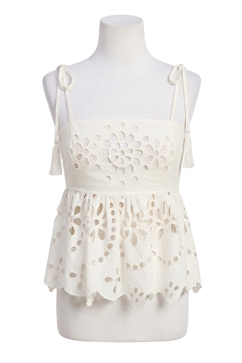 EN SAISON Tops - NEW EN SAISON courtney square neck top in white